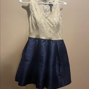 Teeze Me Cream and Navy Kids Dress